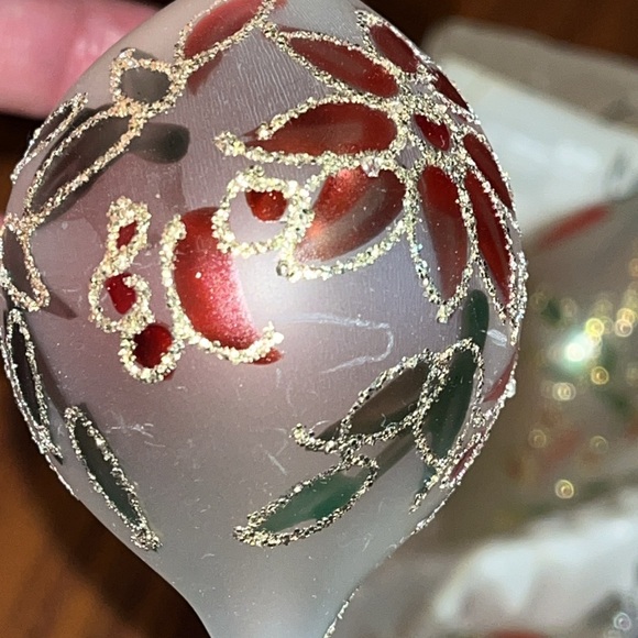 Hand decorated glass ornaments set of 8 commodore - Picture 12 of 12